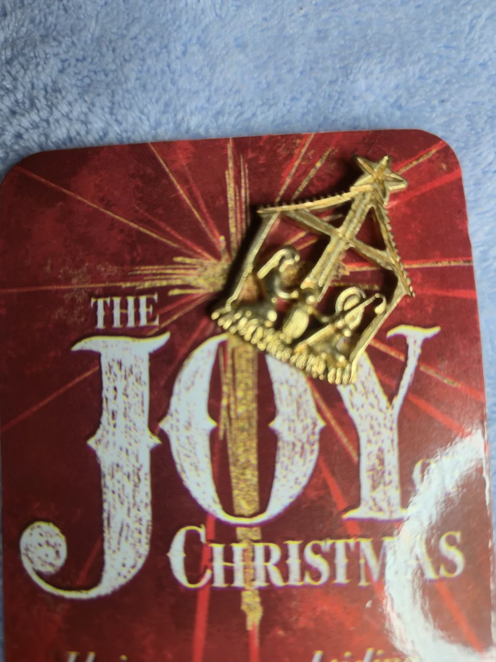 Gold Nativity Star Phone Charm - Unbranded - Red